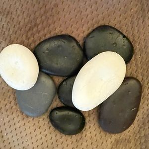 Black & White River Rocks for decorating and decor